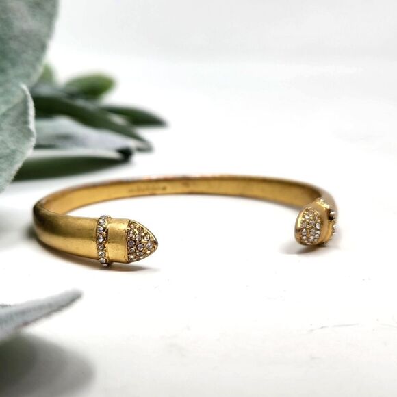 STELLA & DOT Gold Tone Cuff Bracelet - Picture 1 of 9